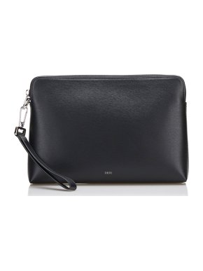 Dior Black Leather Clutch Bag