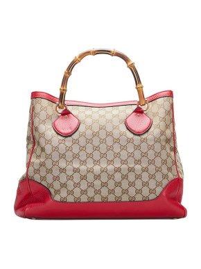 Gucci GG Canvas Medium Diana Bamboo Tote