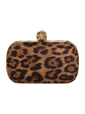 Alexander McQueen Pony Hair Skull Clutch