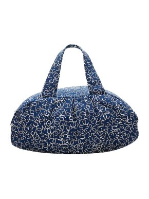 Chanel Blue CC Canvas Handbag