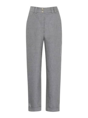 Balmain Grey High Waisted Tailored Pants
