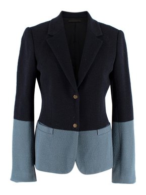 The Row Dark and Light Blue Blazer, Gold Buttons