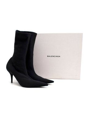 Balenciaga Black Ankle Sock Boots