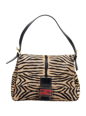 Fendi Zebra Pony Hair Mamma Forever Shoulder Bag