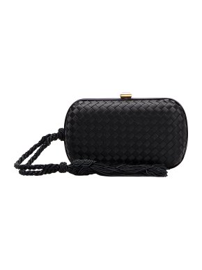 Bottega Veneta Intrecciato Satin Clutch