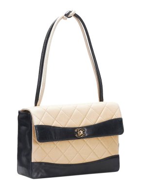 Chanel Bicolor Leather Shoulder Bag