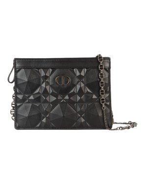 Dior Caro Zipped Pouch with Chain