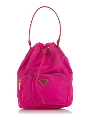 Prada Pink Nylon Bucket Bag
