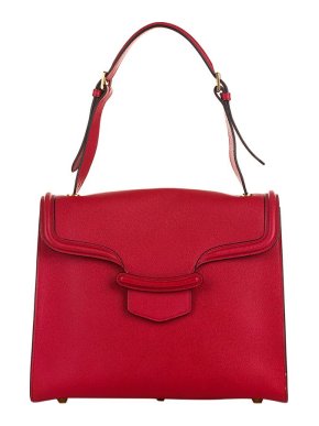 Alexander McQueen Red Leather Heroine Shoulder Bag