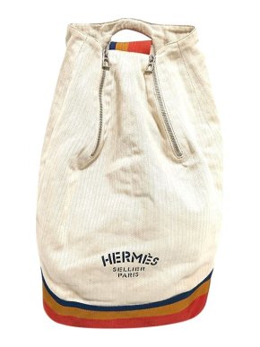 Hermes Toile Chevron Cavalier Sling Bag