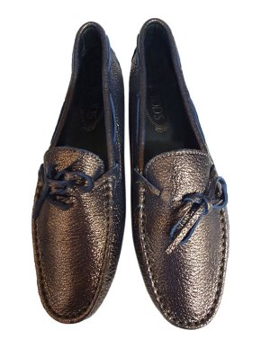 Metallic Driving Loafers