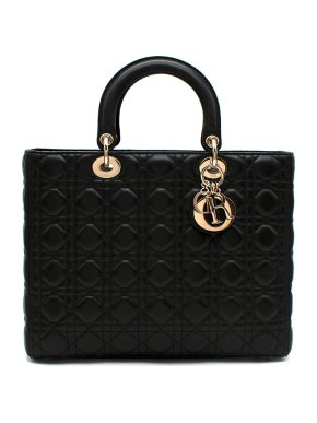 Large Black Quilted Lady Dior Bag