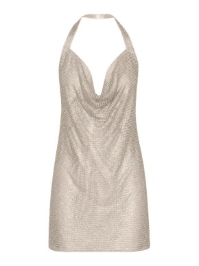 Meshki Meilani Crystal Mesh Mini Dress