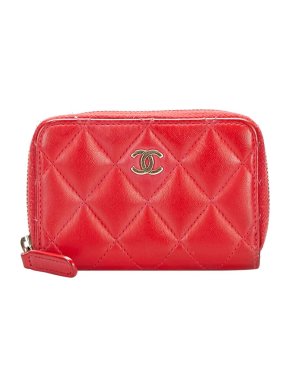 Chanel CC Quilted Leather Coin Purse