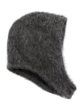 Miu Miu Grey Mohair Knit Hood Hat