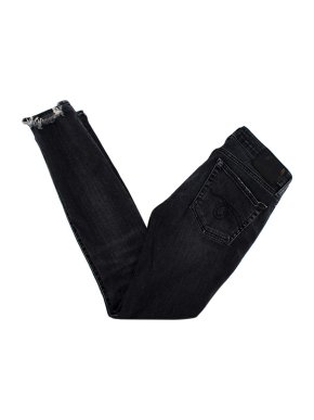 black distressed skinny jeans