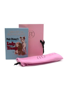 Olympia Le Tan Blue Embroidered Lady and The Tramp Box Clutch