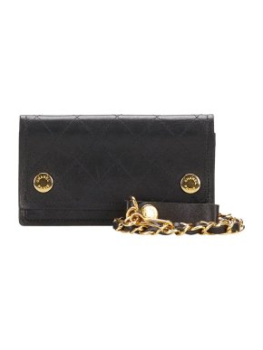 Chanel Quilted Leather Chain Wallet
