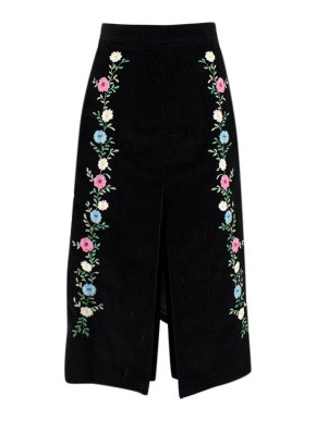 Miu Miu Split Floral Midi Skirt