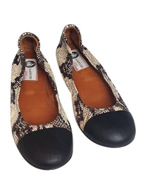 Lanvin Python Print Ballerinas