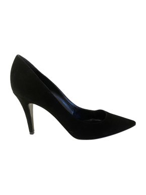 Sergio Rossi Black Suede Point Toe Pumps