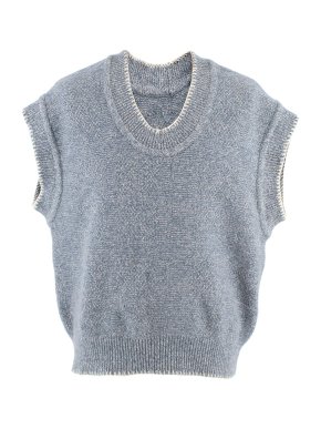 Ader Error Blue Knit Sleeveless Vest