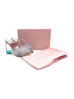 Sophia Webster x Shrimps Pearl Blue Sky Mules