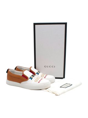 Gucci Dublin Worldwide Flag Slip-On Sneakers