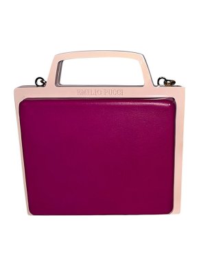 Emilio Pucci Pink Leather Chain Box Bag