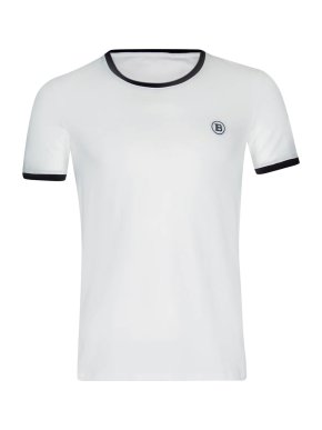 Balmain Monochrome Logo Detail White Cotton T-Shirt