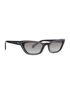 Miu Miu Crystal Embellished Cat-Eye Sunglasses