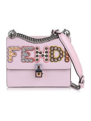 Fendi Pink Embellished Kan I Shoulder Bag