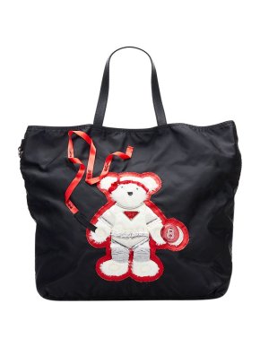 Prada Beijing Olympics Teddy Bear Tessuto Tote