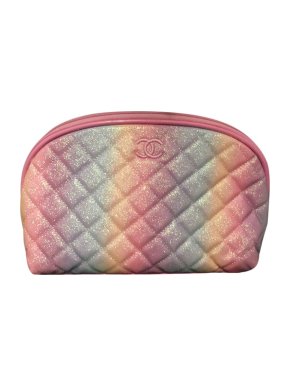 Chanel VIP Gift Glitter Rainbow Cosmetic Bag