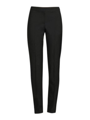 Alexander McQueen Black High Waist Ankle Zip Trousers