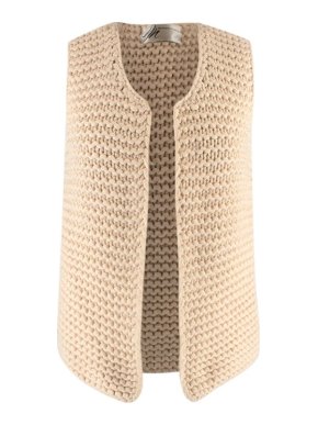 Madeleine Thompson Knitted beige vest