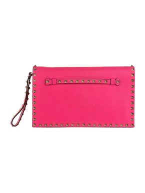 Valentino Garavani Pink Rockstud Clutch