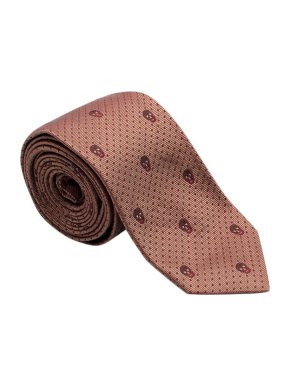 Alexander McQueen Red Skull Printed Tie