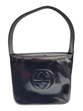 Gucci Vintage 90's Black Patent Soho Bag