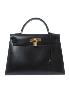 Hermes Box Calfskin Kelly Sellier 32 GHW