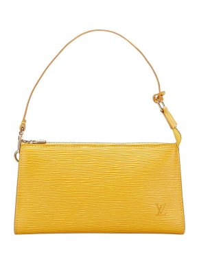 Louis Vuitton 2000 Vintage Yellow Epi Pochette Accessoires