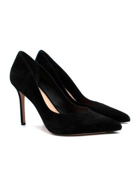 Veronica Beard Black Velvet Pointed Toe Pumps