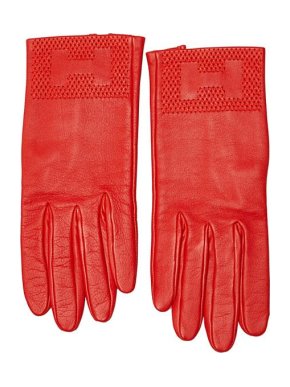 Hermes Red Leather Gloves - Size 7.5
