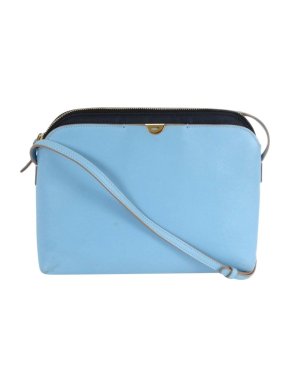 Blue Leather Crossbody Bag