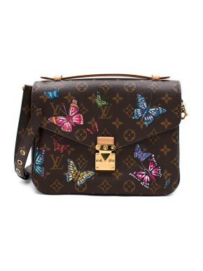 Louis Vuitton Custom Butterfly Print Monogram Pochette Metis Bag