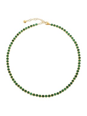 Monica Vinader Kate Young Gemstone Tennis Necklace Adjustable