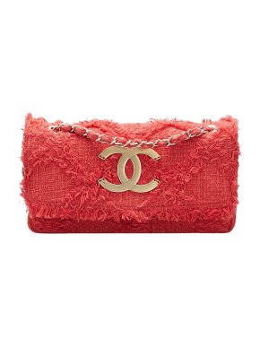 Chanel 2009 Red Tweed Nature Flap