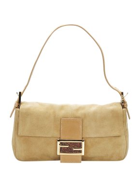Fendi FF Suede Glitter Baguette