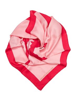 Hermes 'Zingaro' Tokyo Pink Silk Scarf