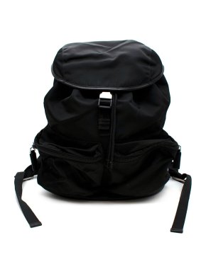 Prada Large Black Nylon Backpack